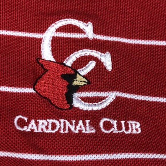 Fairway And Greene Men’s Polo Shirt Short Sleeve Red Striped Large Cardinal Club - Picture 3 of 7